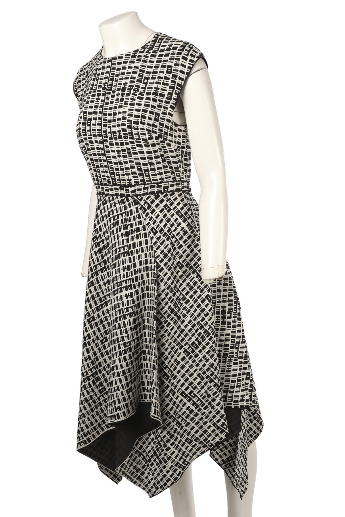 BLACK SILK MIDI DRESS