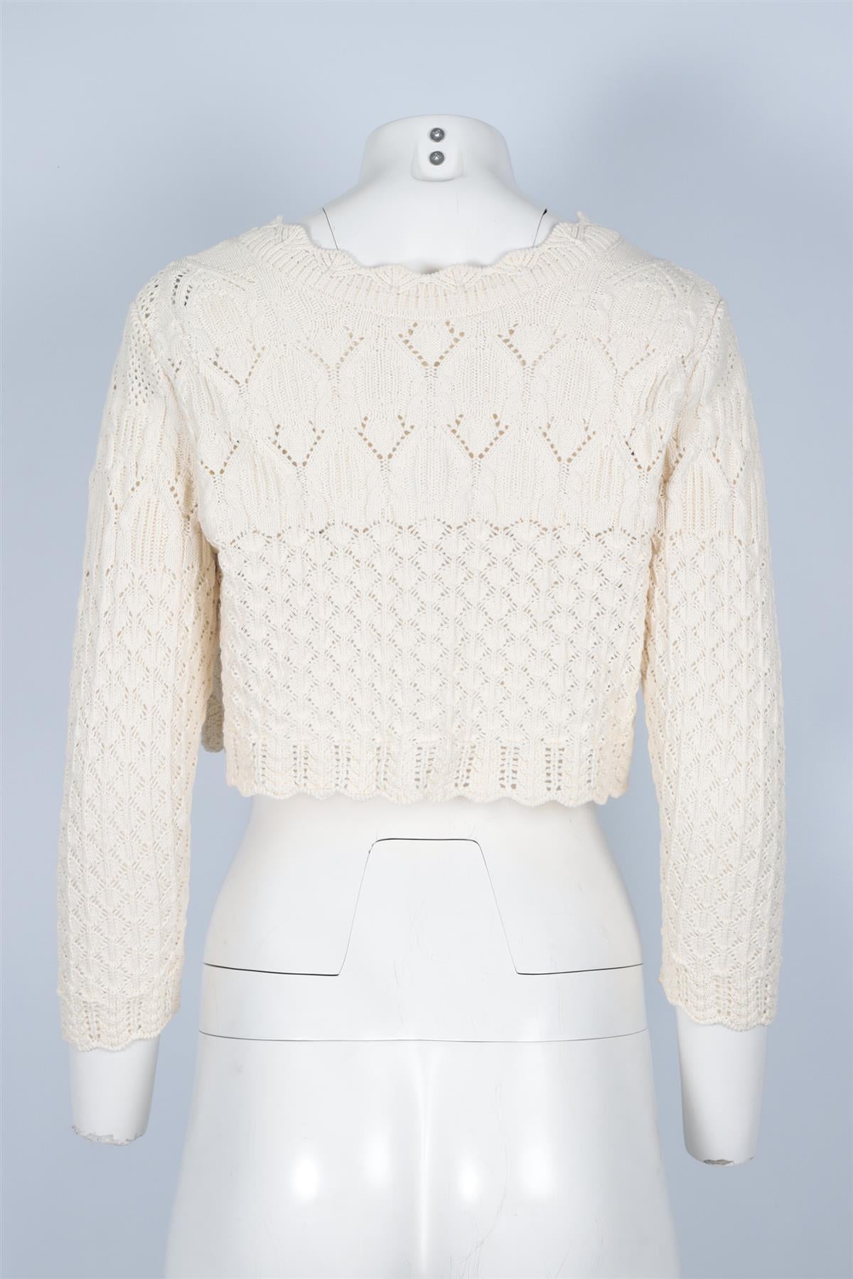 BA&SH CREAM KNIT CARDIGAN UK 8