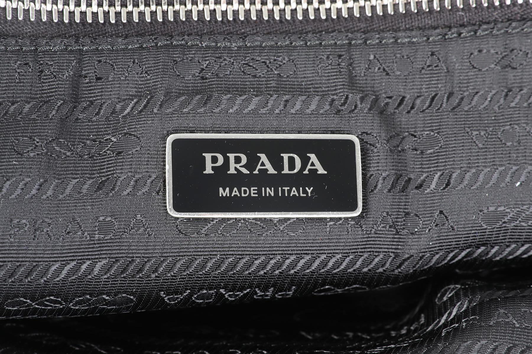 PRADA WHITE TERRY CLOTH TOTE BAG