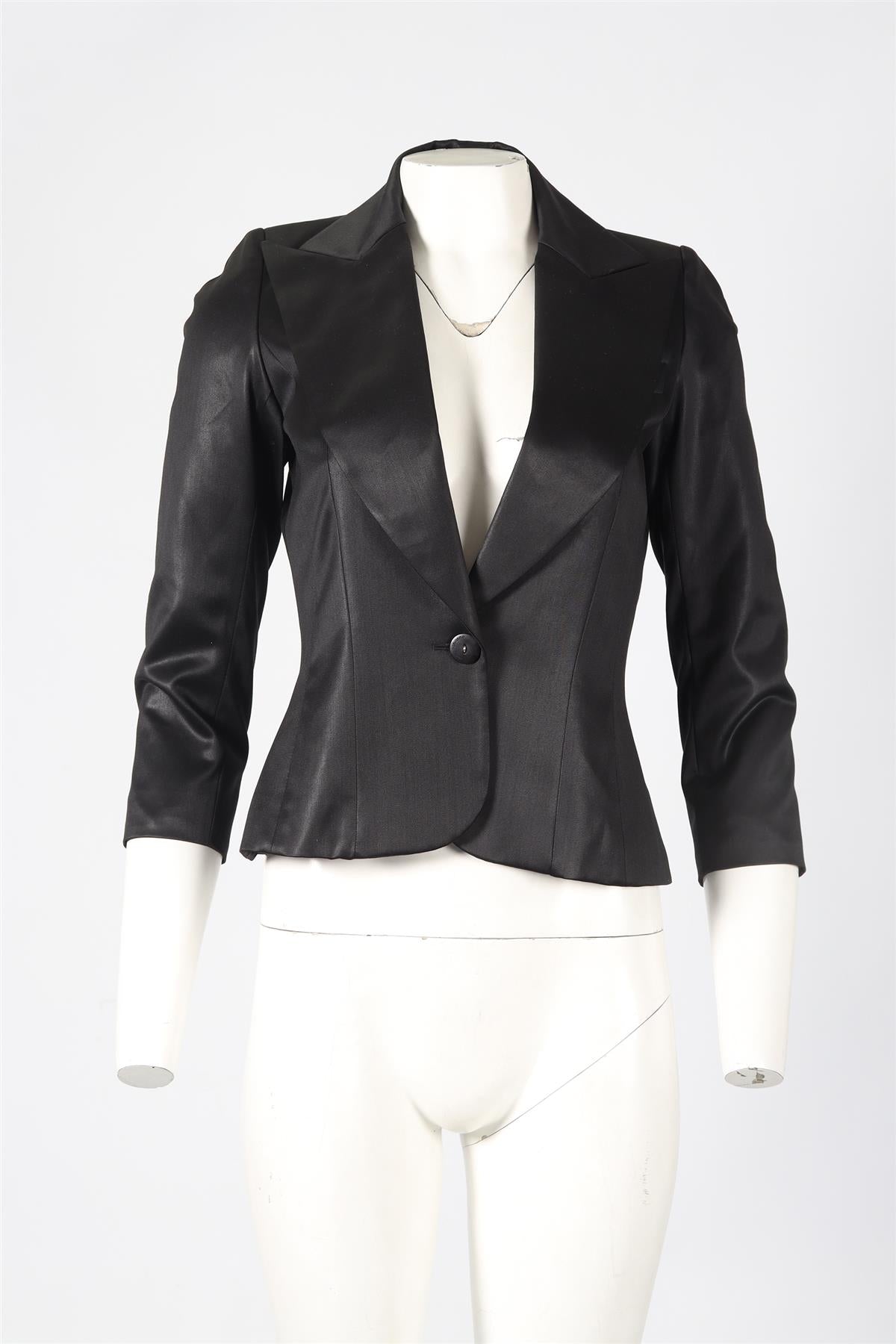 PACO RABANNE WOOL AND SILK BLEND BLAZER FR 38 UK 10