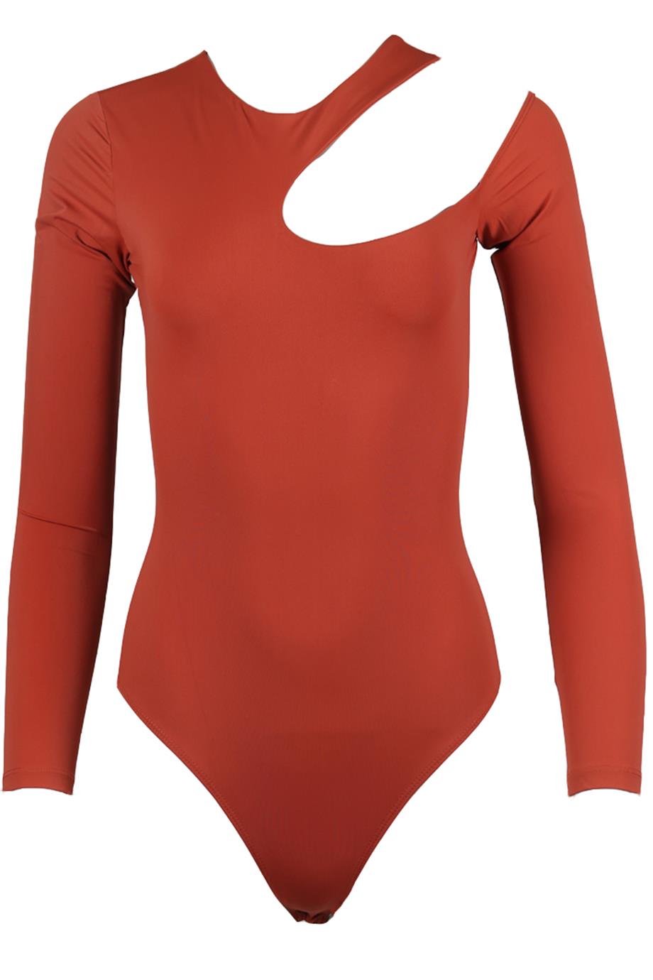 ALIX NYC CUTOUT STRETCH JERSEY BODYSUIT SMALL