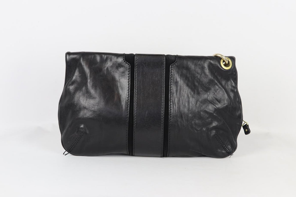 JIMMY CHOO MARIN LEATHER CLUTCH