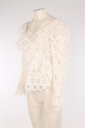 SELF-PORTRAIT WHITE LACE TOP UK 10