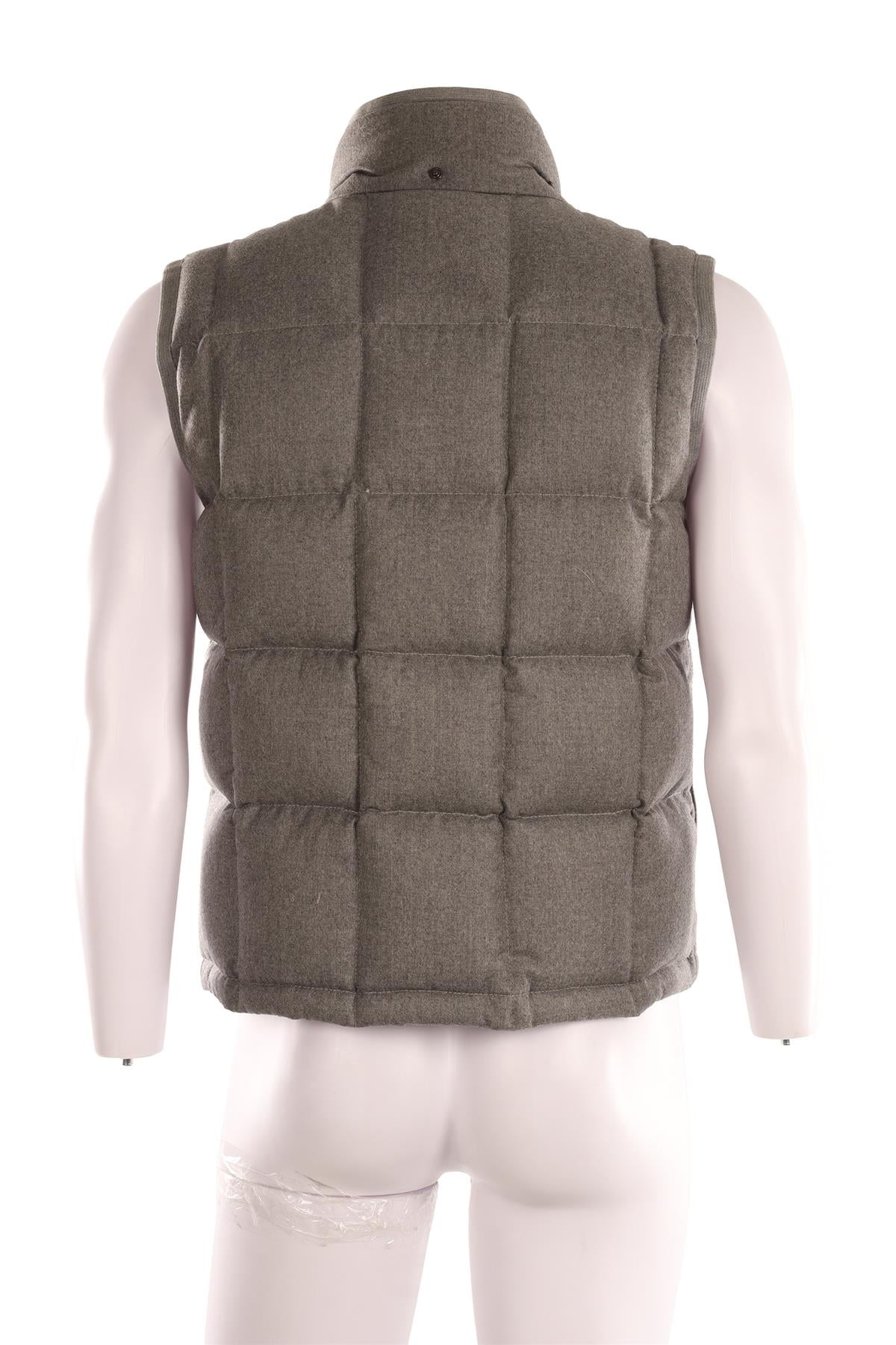 MONCLER GREY MEN'S PADDED DOWN GILET IT 46 UK/US CHEST 36