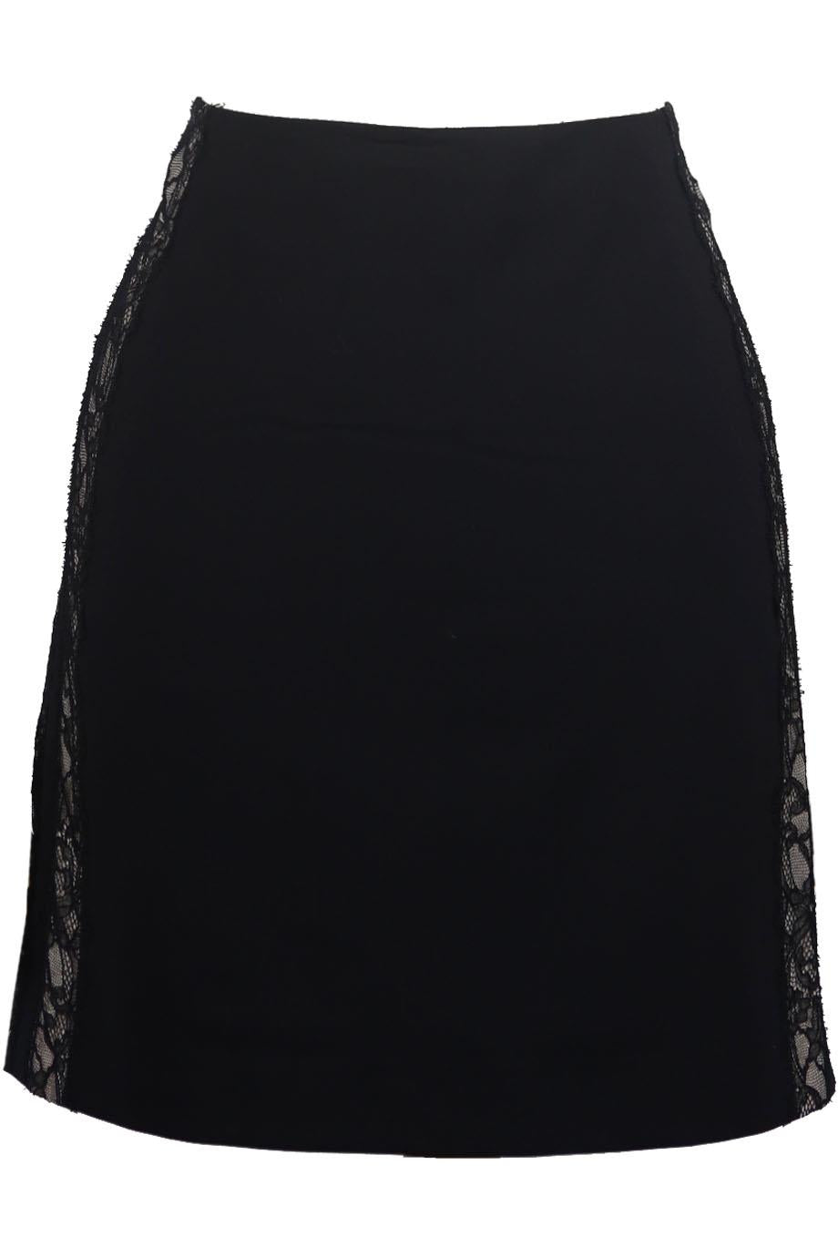 LA PERLA LACE TRIMMED CREPE MINI SKIRT IT 36 UK 4