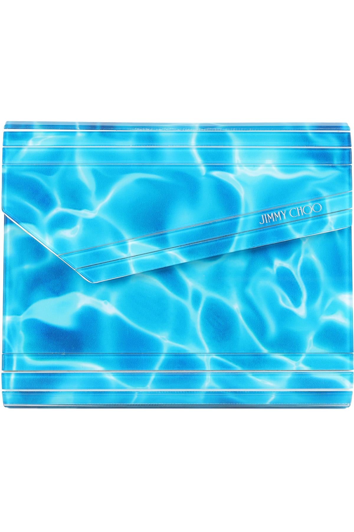 JIMMY CHOO BLUE CANDY ACRYLIC CLUTCH