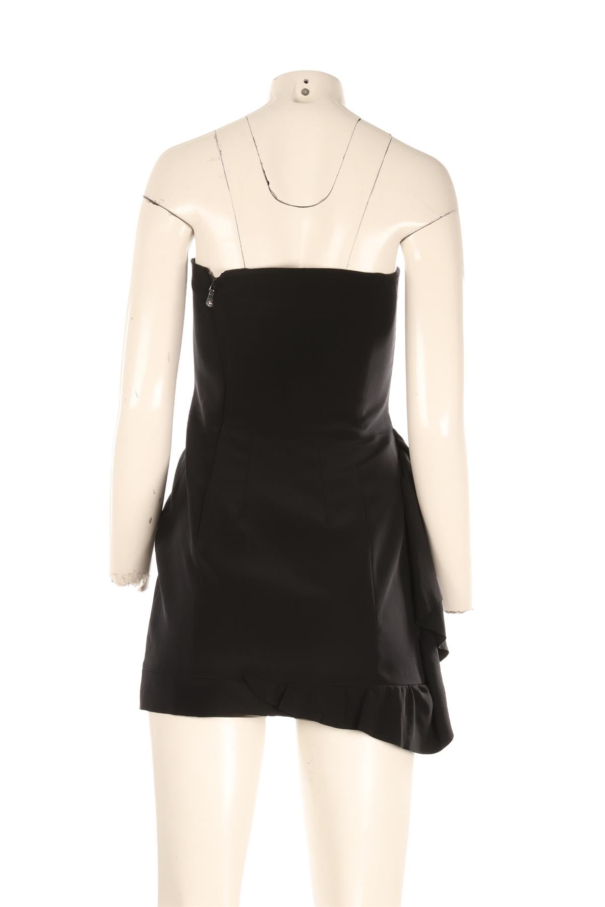 MIU MIU BLACK SILK MINI DRESS IT 40 UK 8