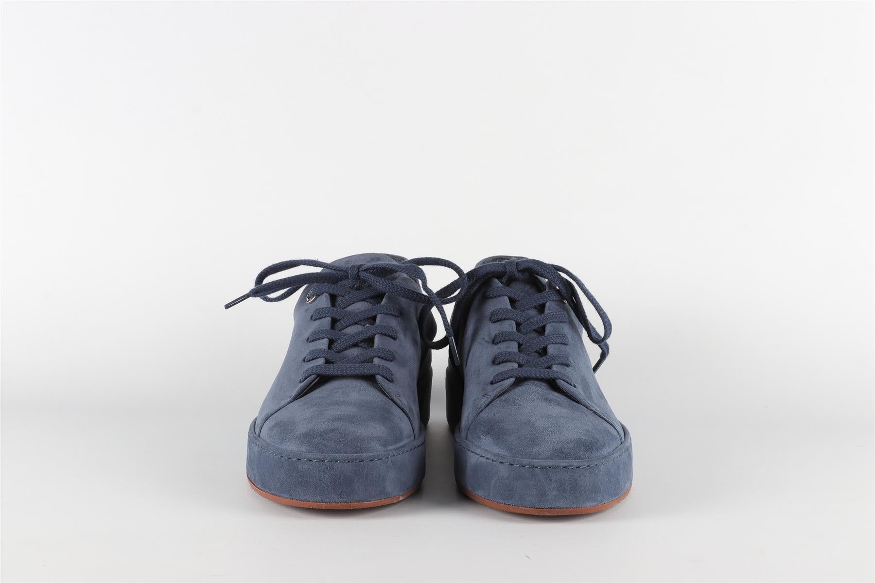 LORO PIANA NAVY NUAGES SUEDE SNEAKERS EU 38 UK 5 US 8