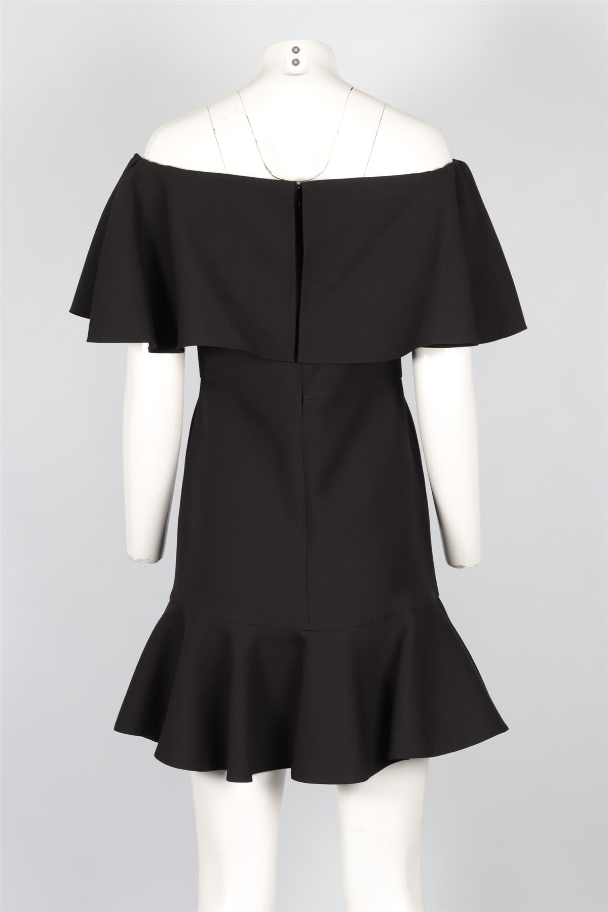 VALENTINO BLACK WOOL MINI DRESS IT 42 UK 10