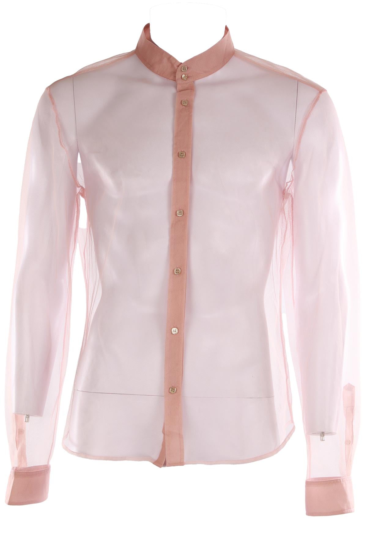 GUCCI PINK MEN'S MESH SHIRT IT 52 UK 42