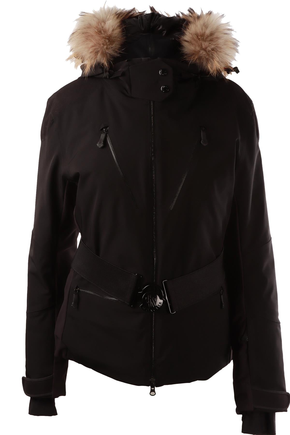 BLACK PADDED DOWN SKI JACKET