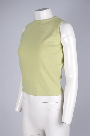 N PEAL GREEN VINTAGE CASHMERE VEST LARGE