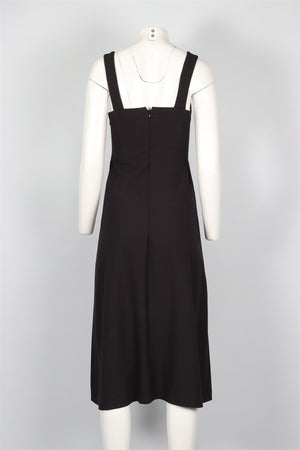 CHALAYAN BLACK WOVEN MIDI DRESS IT 42 UK 10