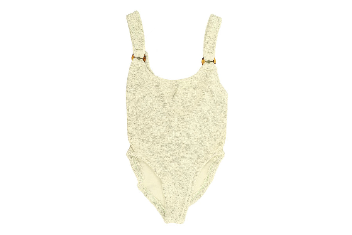 HUNZA G GREEN SWIMSUIT ONE SIZE