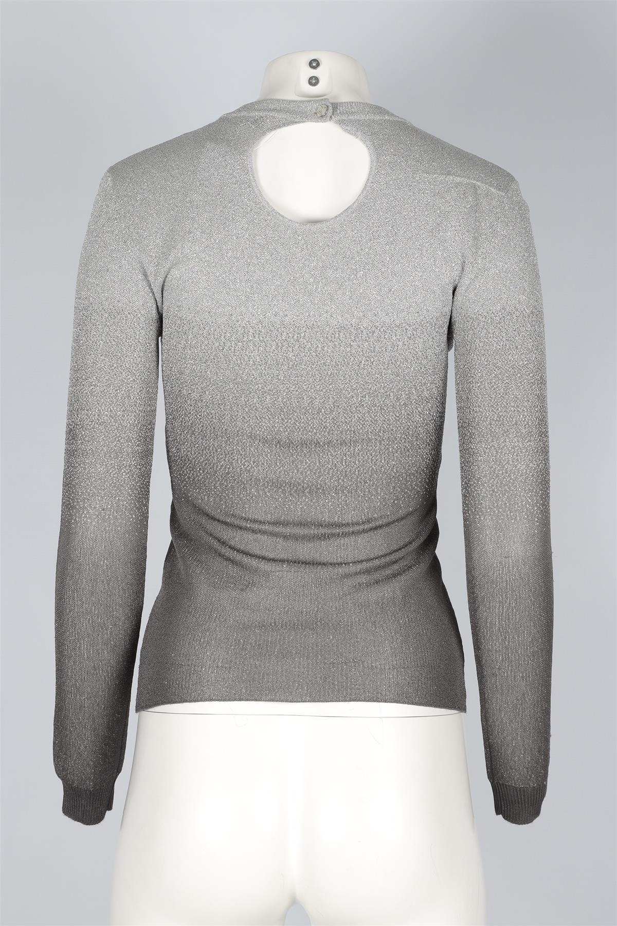 PACO RABANNE SILVER KNIT TOP SMALL