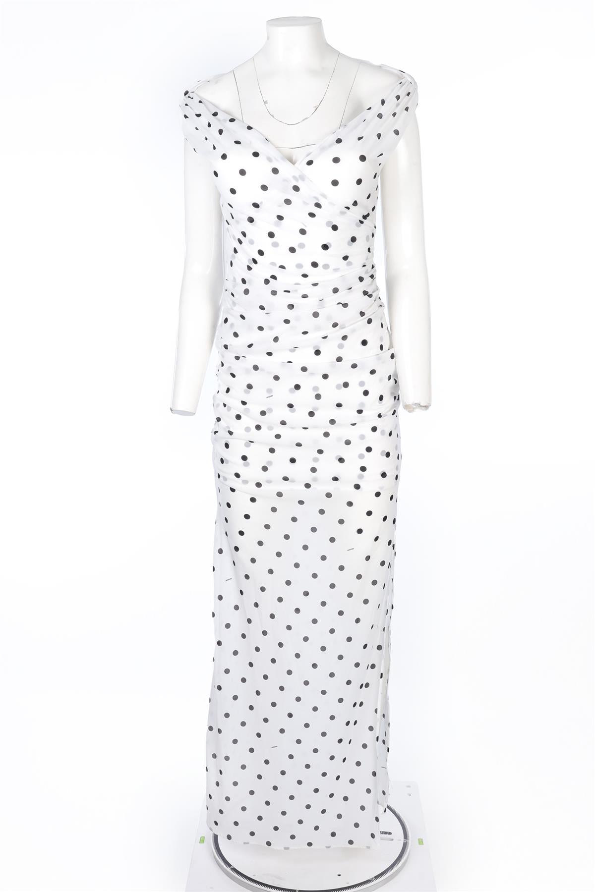JACQUEMUS WHITE TULLE MAXI DRESS FR 36 UK 8