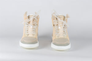 GIVENCHY BEIGE MEN'S WING PLASTIC HIGH TOP SNEAKERS EU 41 UK 7 US 8