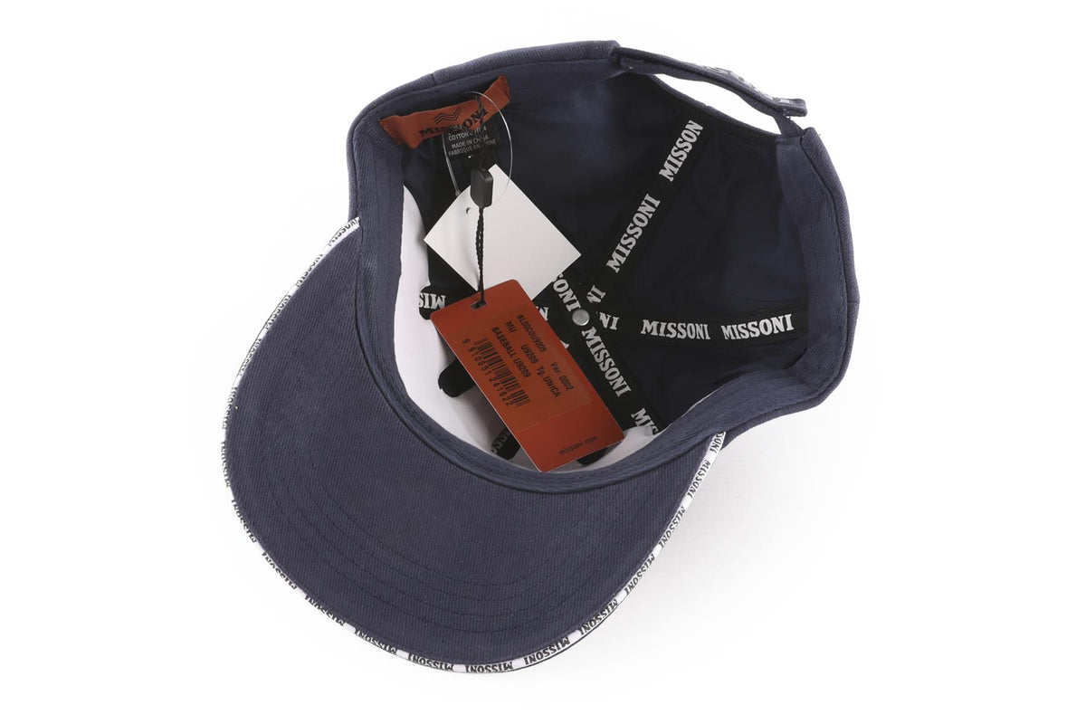 MISSONI NAVY COTTON BASEBALL CAP