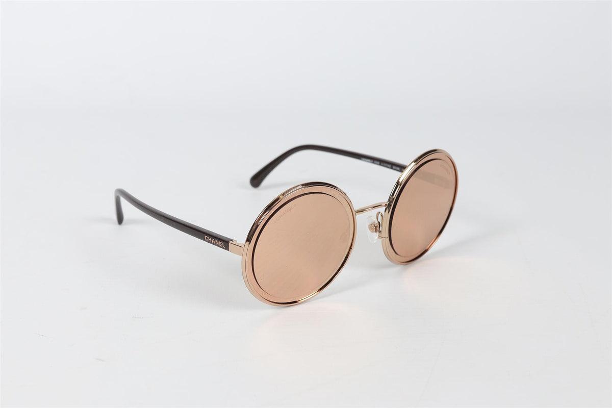 CHANEL ROUND FRAME ACETATE SUNGLASSES