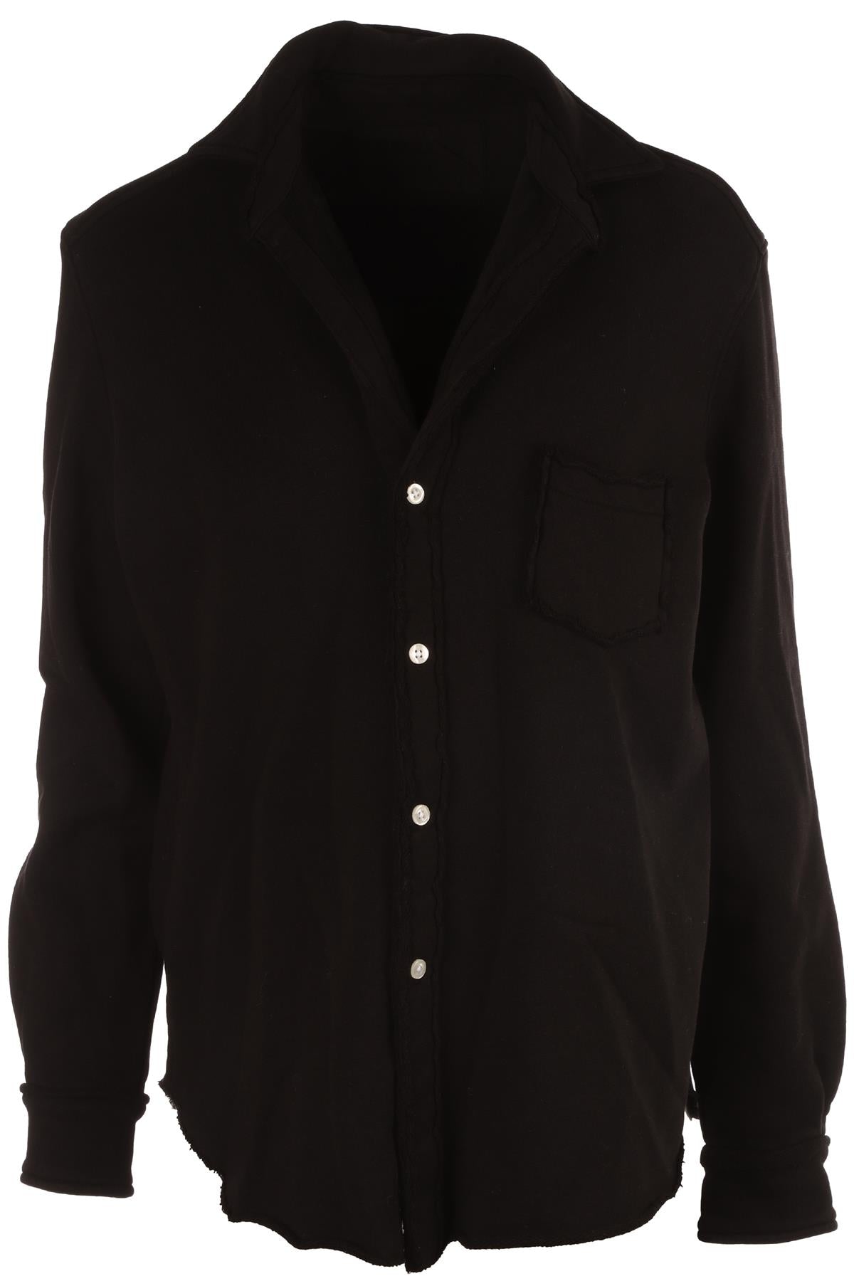 FRANK & EILEEN BLACK COTTON SHIRT SMALL