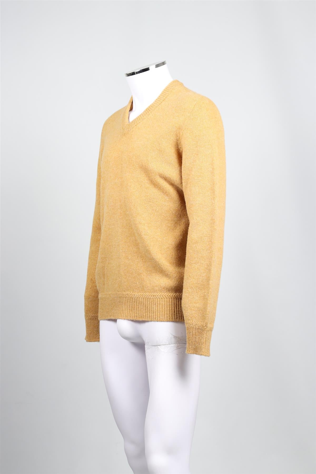 LEMAIRE YELLOW MEN'S WOOL SWEATER SMALL