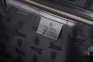 GUCCI BLACK HYSTERIA PYTHON CLUTCH