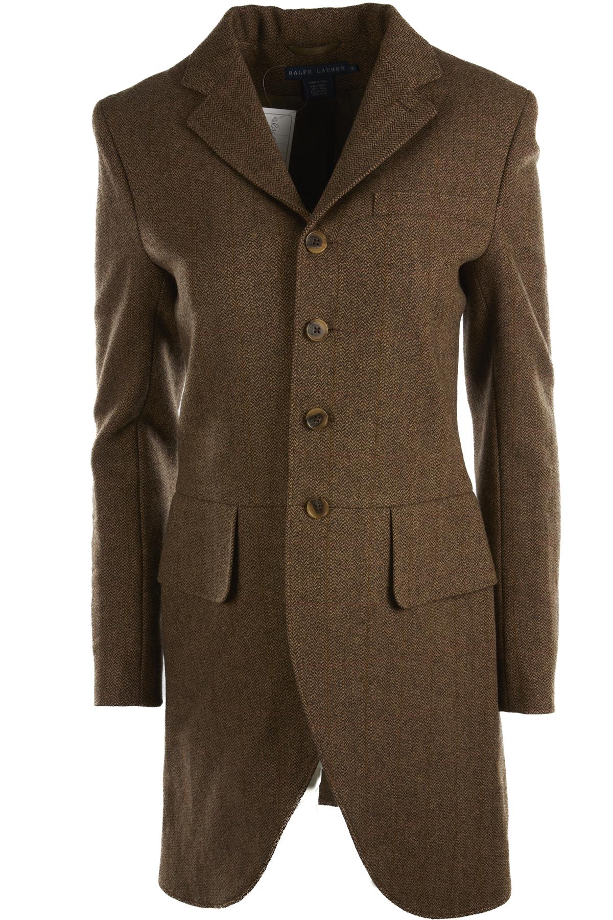 RALPH LAUREN BROWN WOOL BLAZER US 6 UK 10