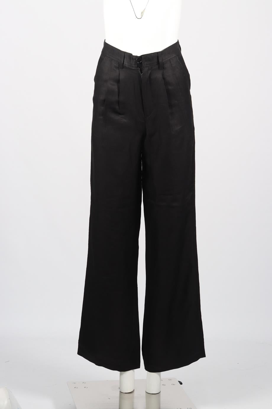 ANINE BING LINEN BLEND WIDE LEG PANTS FR 32 UK 4