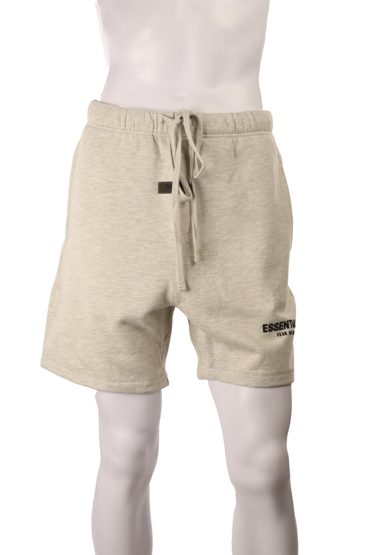FEAR OF GOD ESSENTIALS GREY MEN'S COTTON SHORTS XSMALL