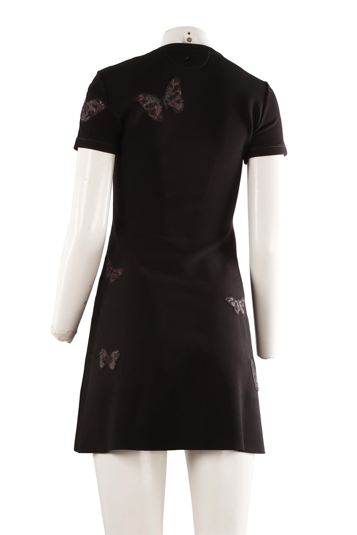 BLACK KNIT MINI DRESS