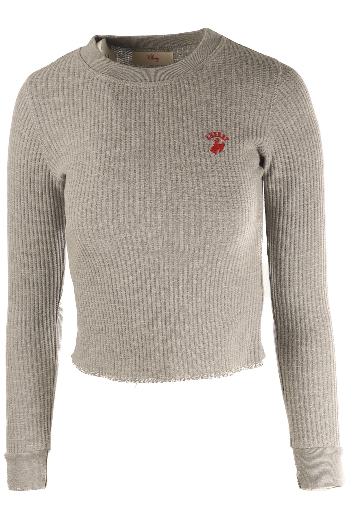 CHERRY LOS ANGELES GREY COTTON TOP XSMALL
