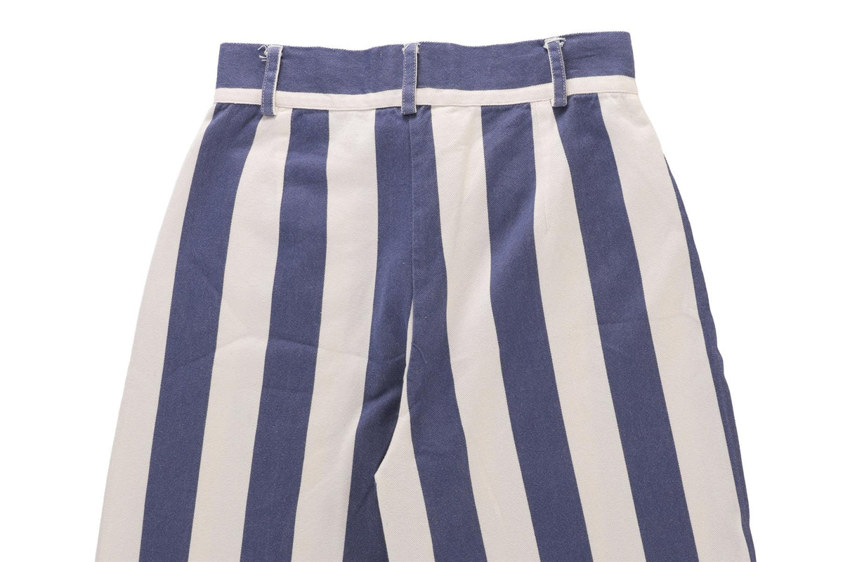 LA VESTE BLUE COTTON STRAIGHT LEG PANTS SMALL