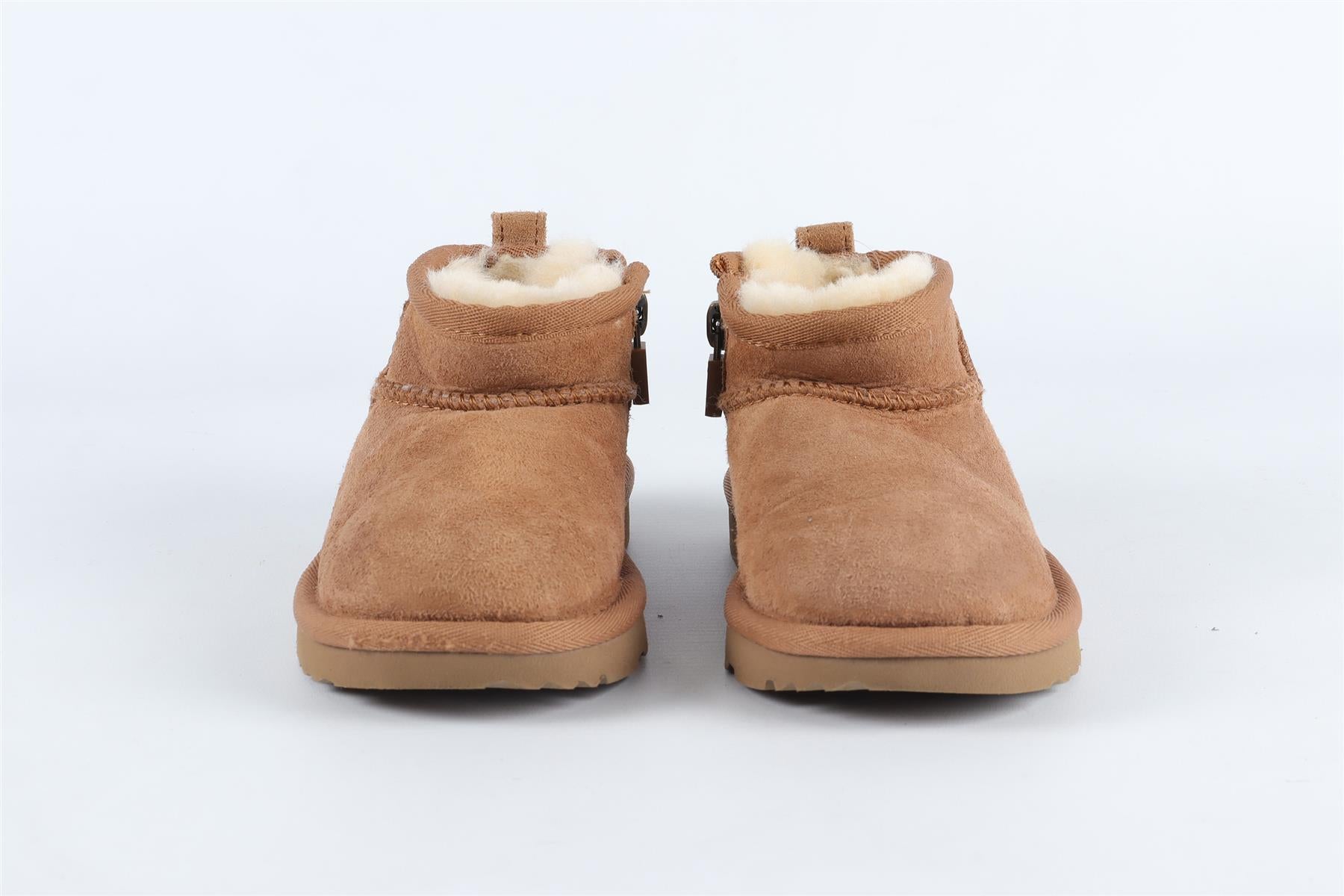 UGG BROWN GIRLS SUEDE ANKLE BOOTS EU 27.5 UK 9 US 10