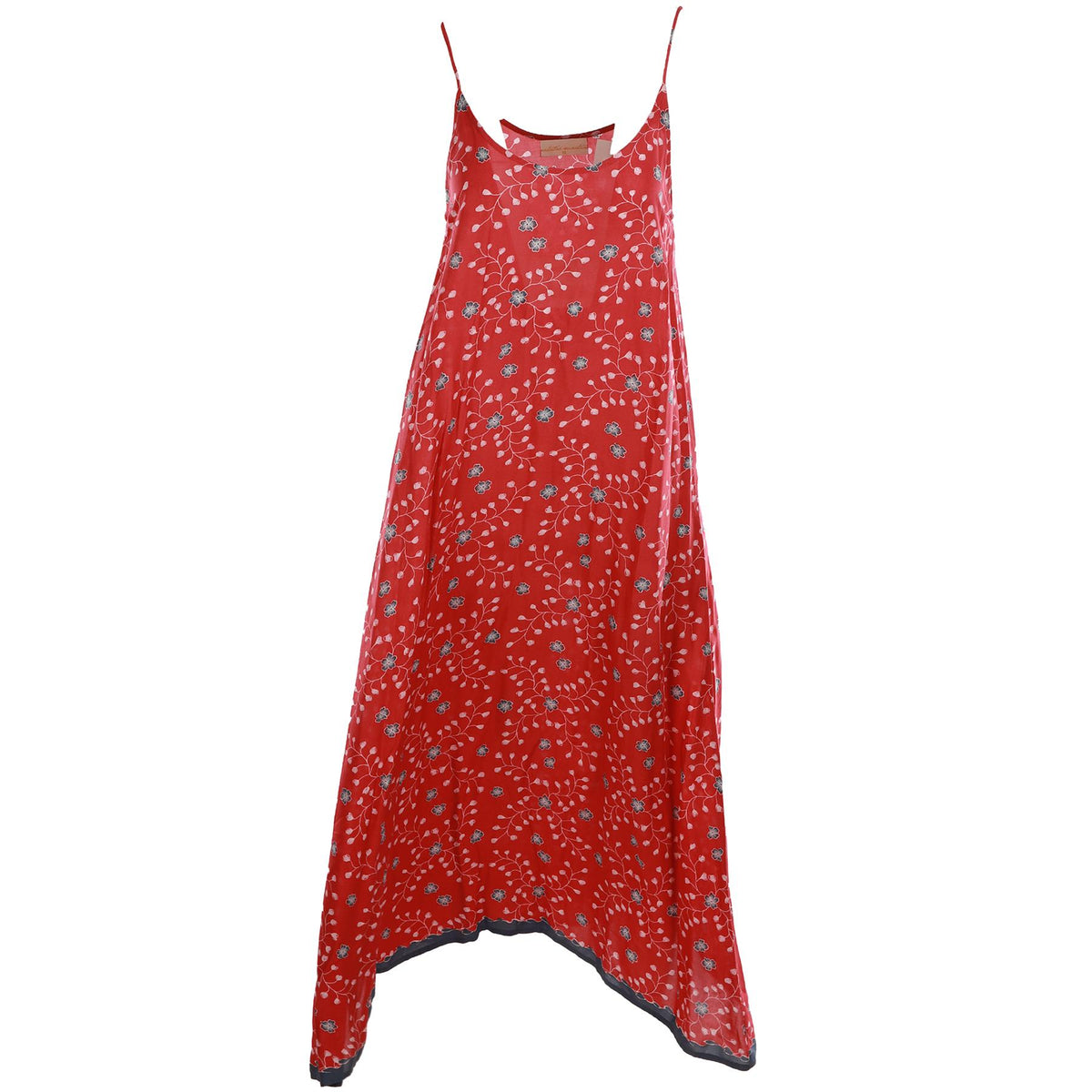 NATALIE MARTIN RED SILK MIDI DRESS XSMALL