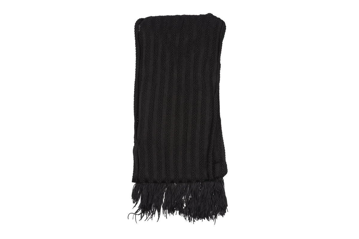 ELIE SAAB BLACK KNIT SCARF