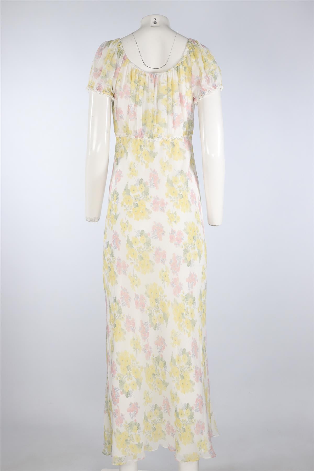 LOVESHACKFANCY MULTI SILK MAXI DRESS MEDIUM
