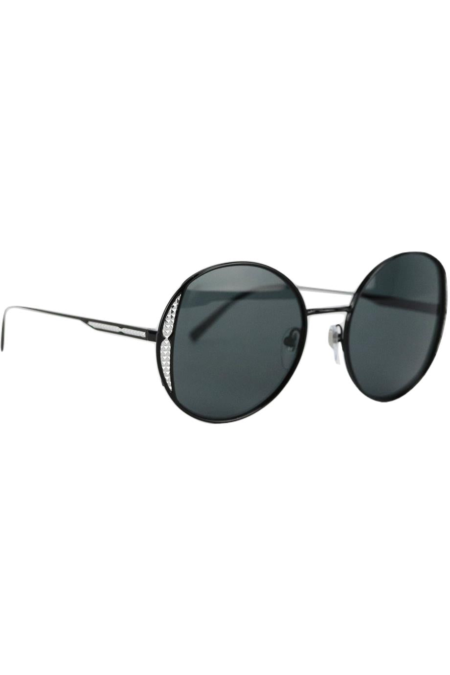 BVLGARI ROUND FRAME METAL SUNGLASSES