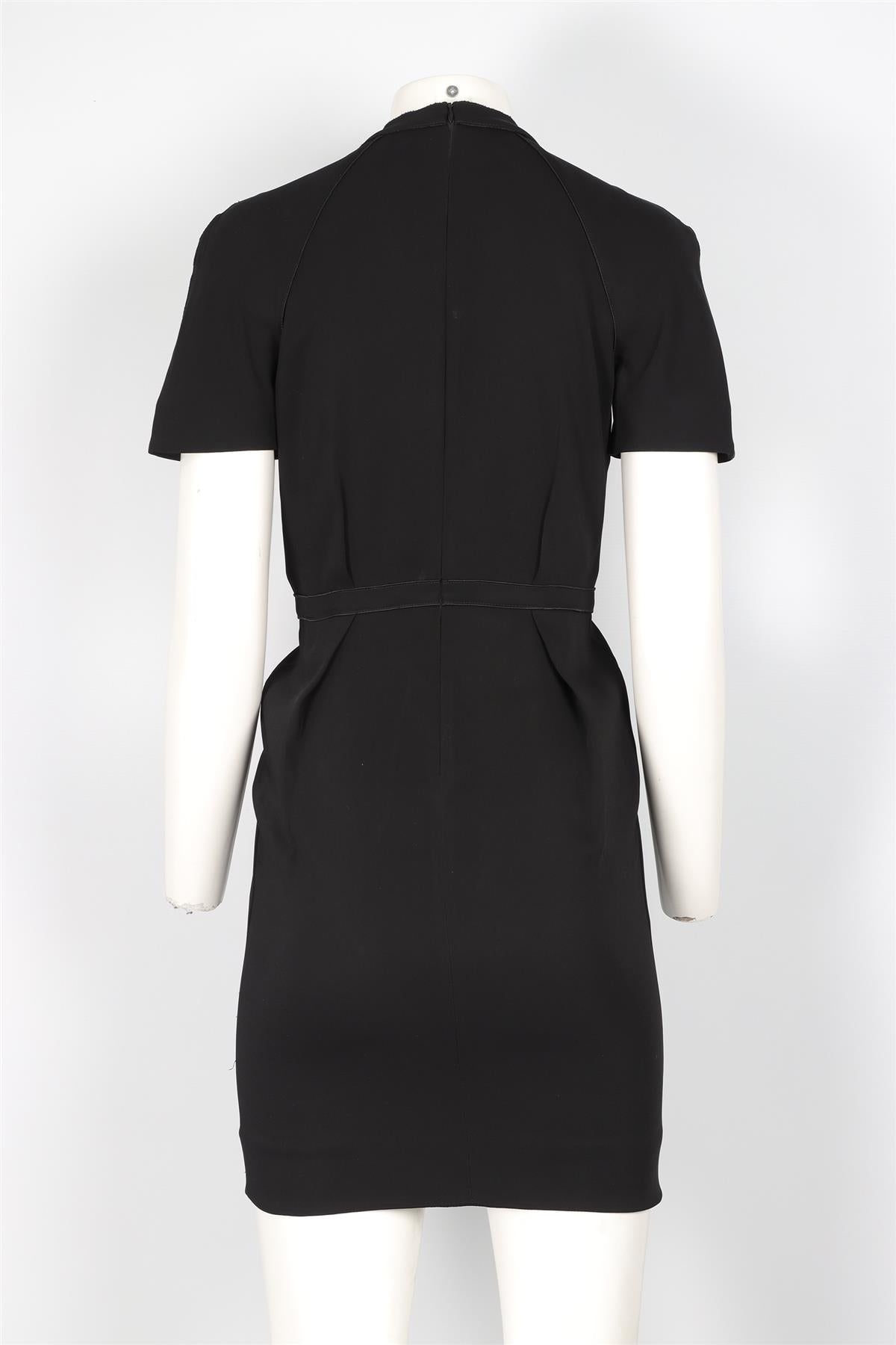 STELLA MCCARTNEY BLACK CREPE MINI DRESS IT 38 UK 6