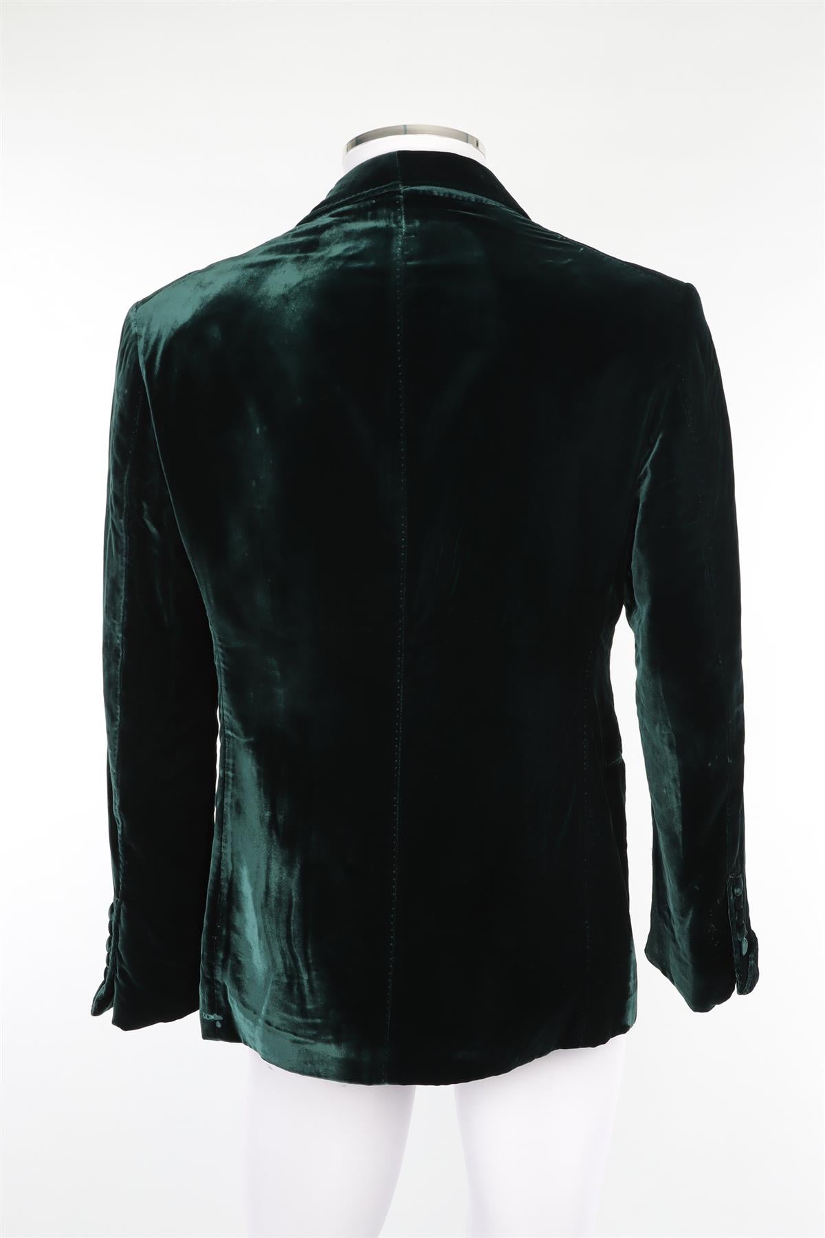 TOM FORD GREEN MEN'S VELVET BLAZER IT 52 UK 42