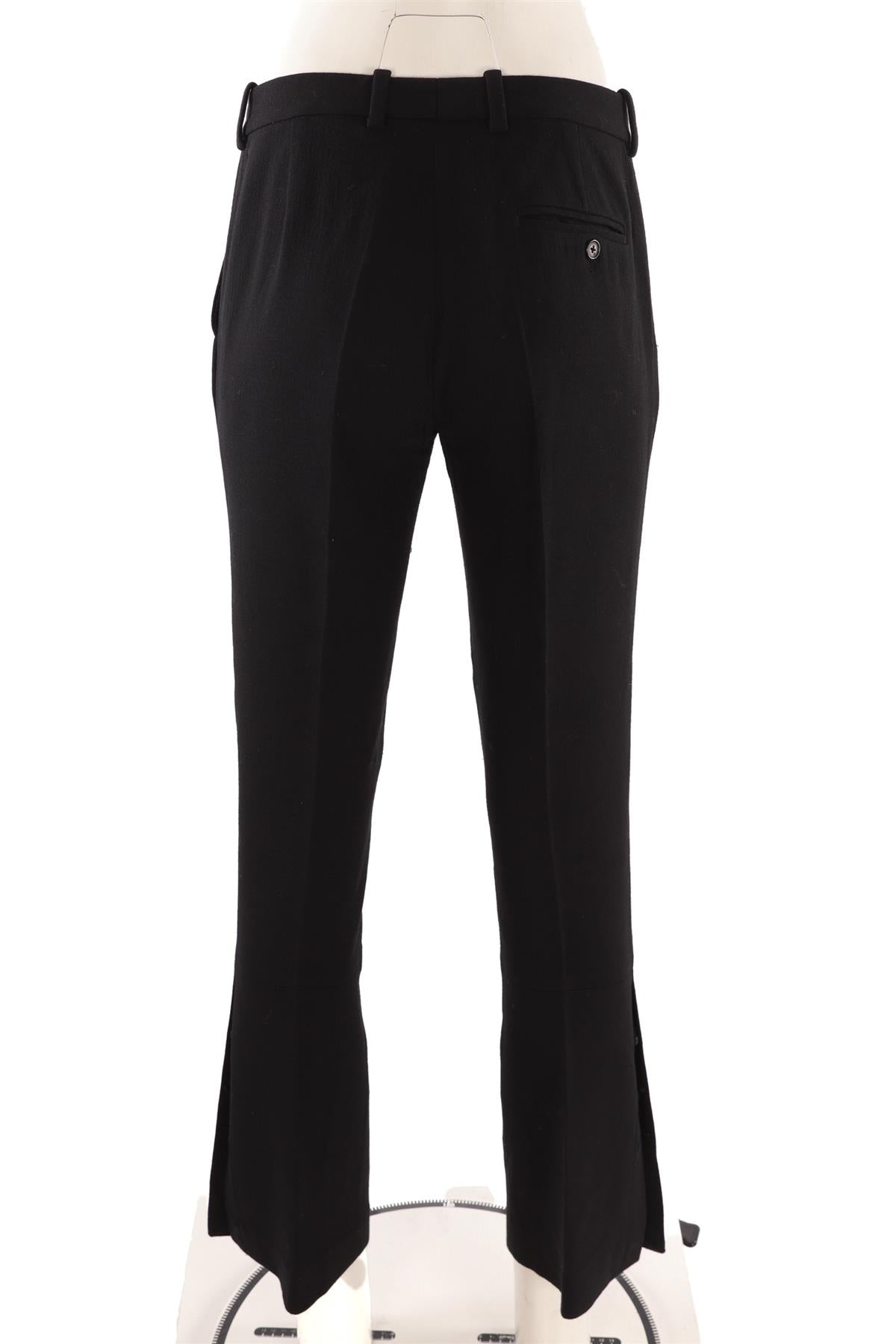 3.1. PHILLIP LIM BLACK WOOL STRAIGHT LEG PANTS US 4 UK 8