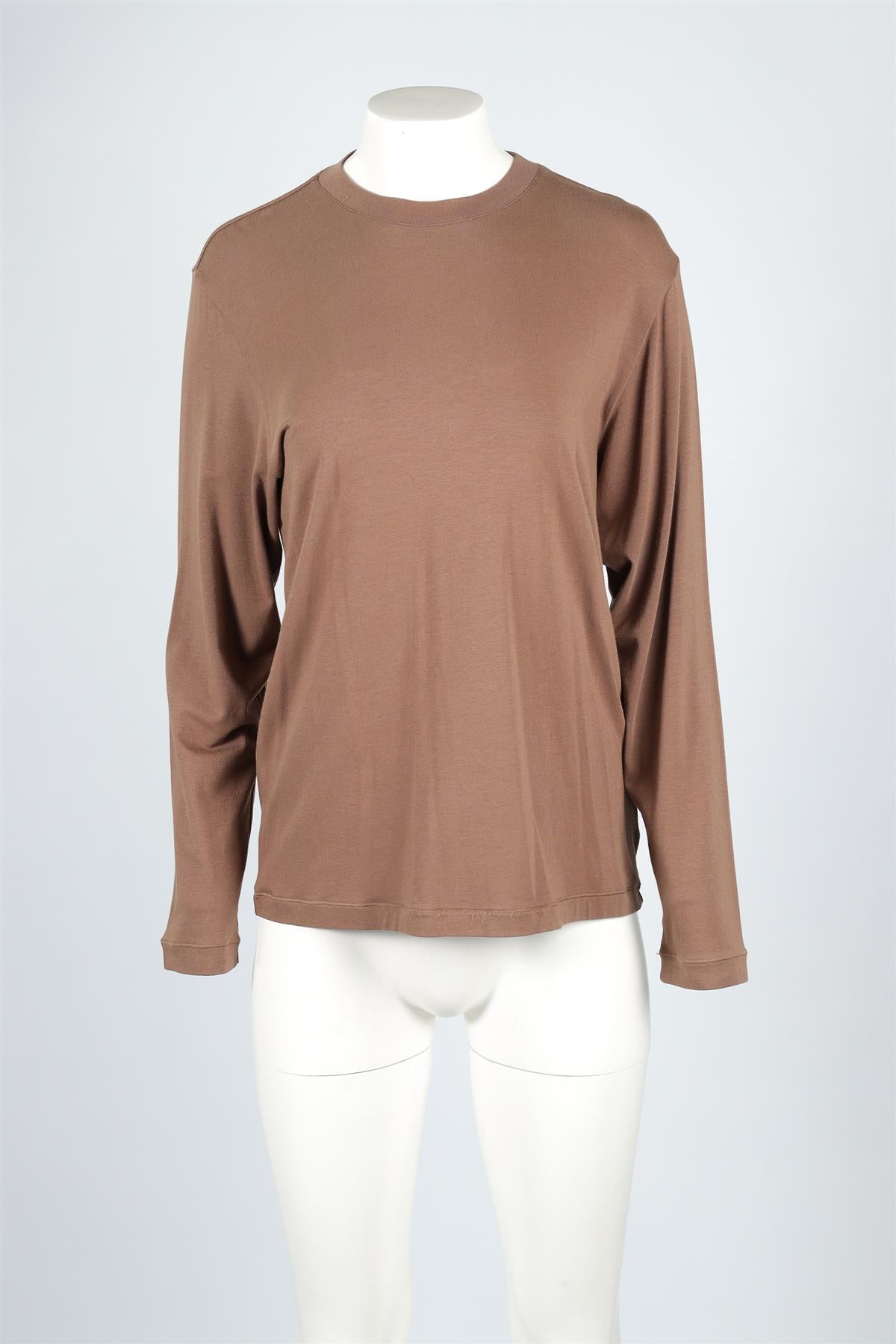 SKIMS BROWN COTTON TOP SMALL