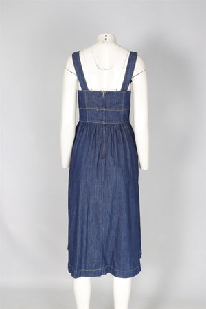 REFORMATION BLUE DENIM MIDI DRESS US 4 UK 8