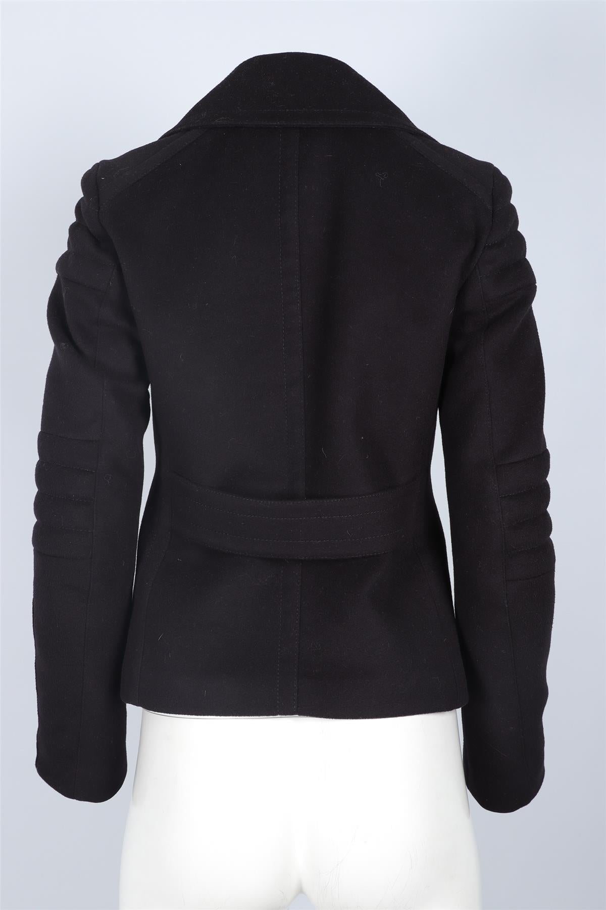 BELSTAFF BLACK WOOL COAT IT 40 UK 8