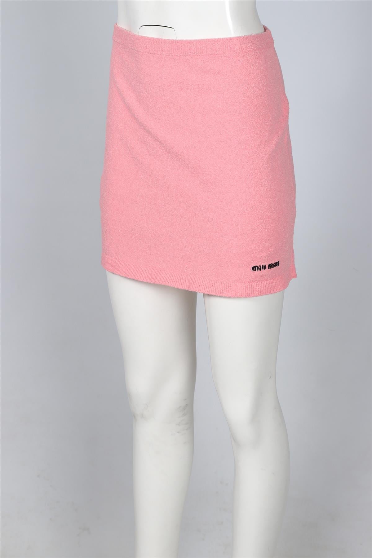MIU MIU PINK COTTON MINI SKIRT MEDIUM