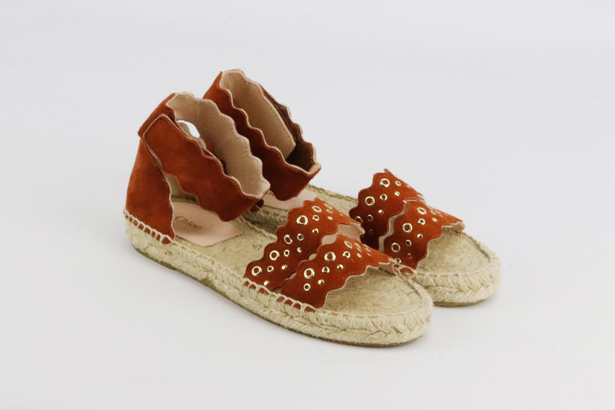 CHLOÉ KIDS GIRLS SUEDE SANDALS EU 31 UK 12.5