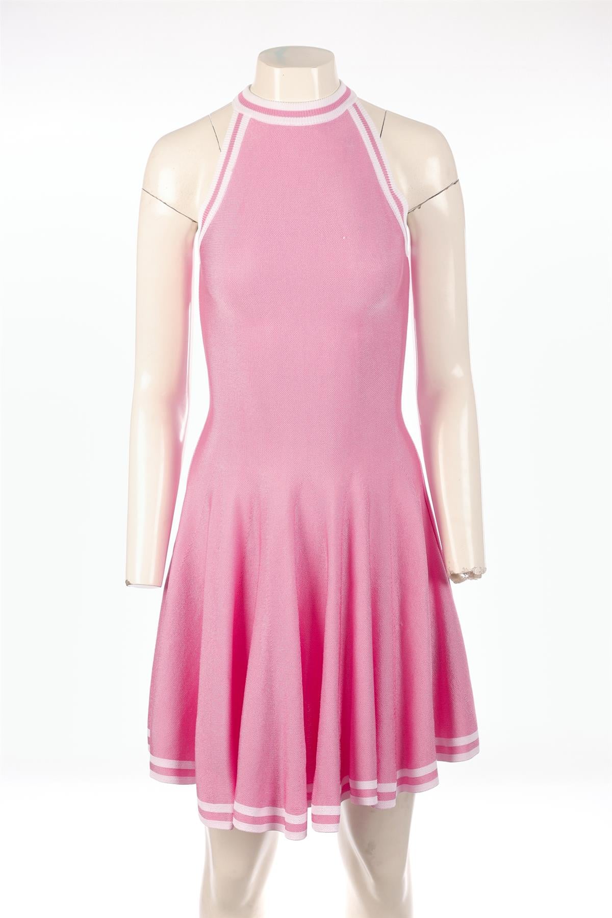 BALMAIN PINK KNIT MINI DRESS FR 36 UK 8