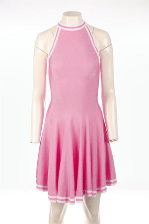 BALMAIN PINK KNIT MINI DRESS FR 36 UK 8