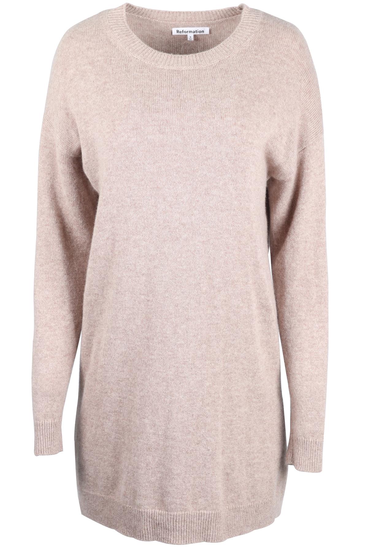 REFORMATION BEIGE CASHMERE SWEATER SMALL