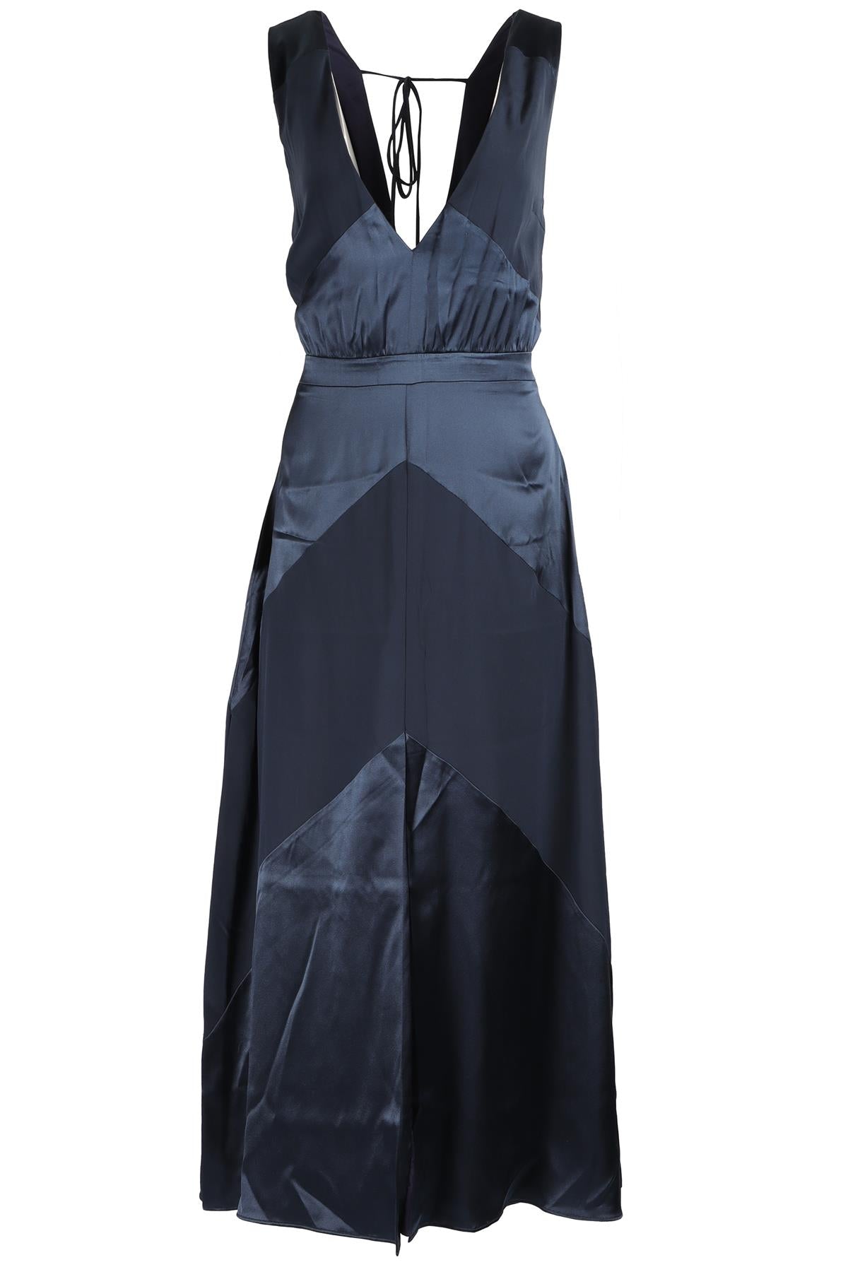 ALTUZARRA NAVY SILK MAXI DRESS IT 42 UK 10