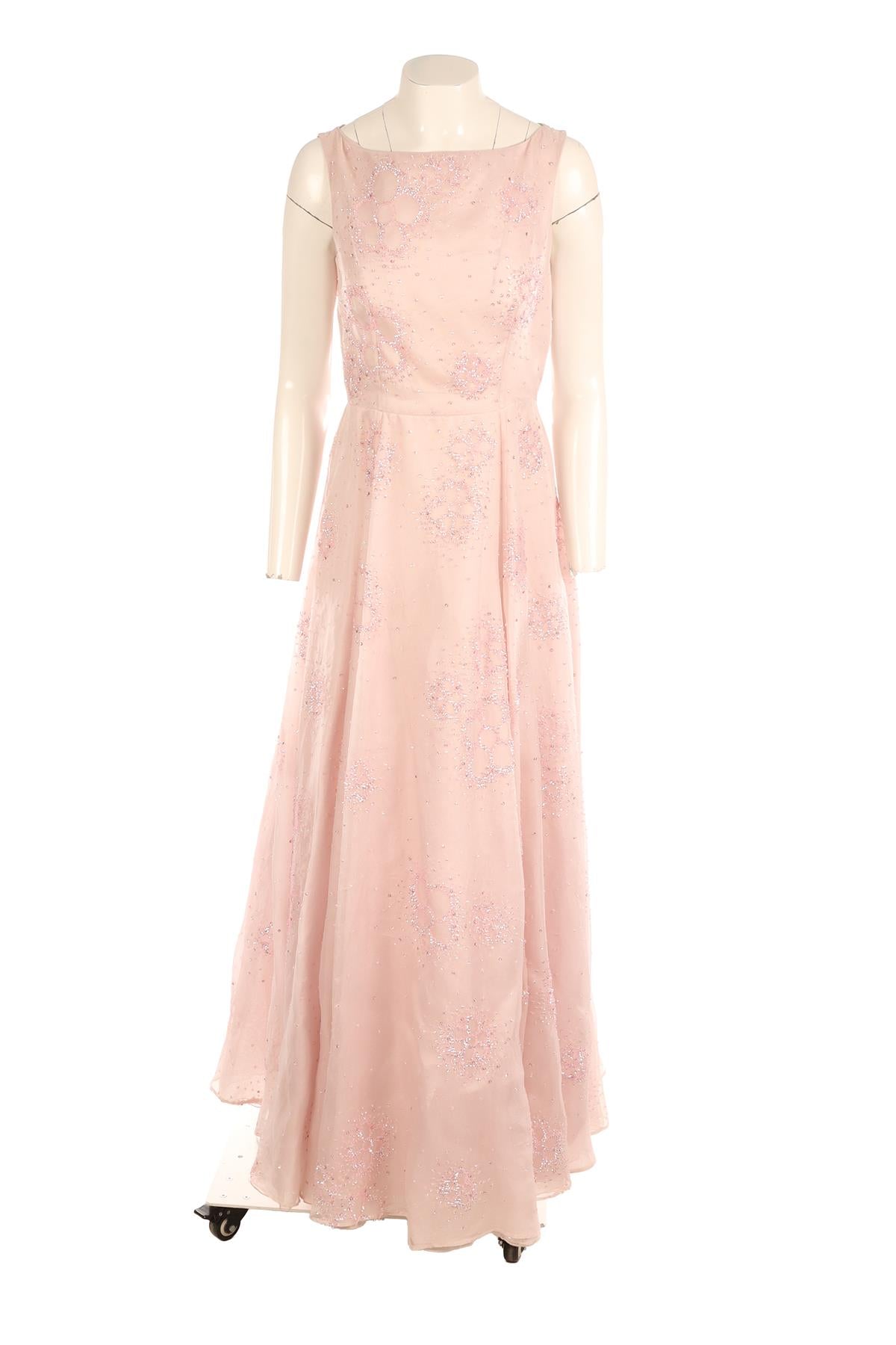 MIU MIU PINK SILK GOWN IT 40 UK 8